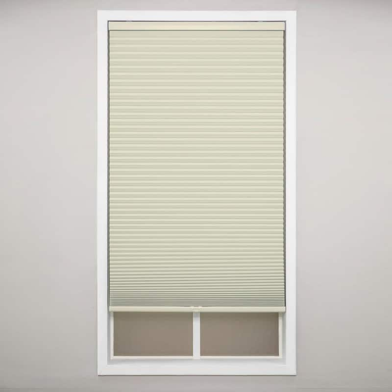 Cut-to-Width Alabaster Cordless Blackout Eco Polyester Honeycomb Cellular Shade 44 in. W x 84 in. L