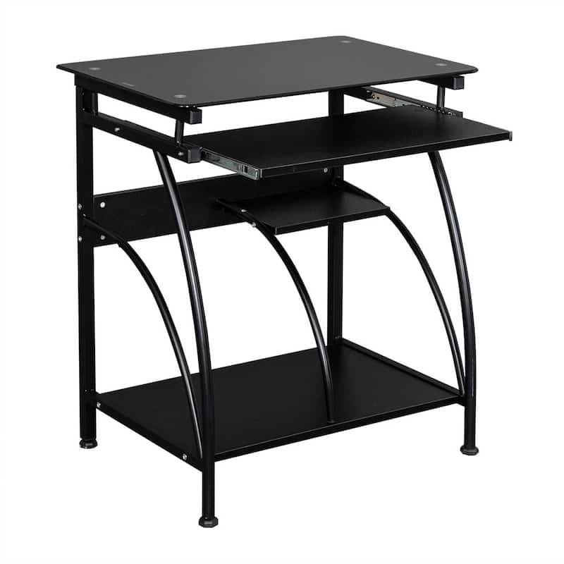 29.5 in. W Retangular Black Stalinite Computer Desk