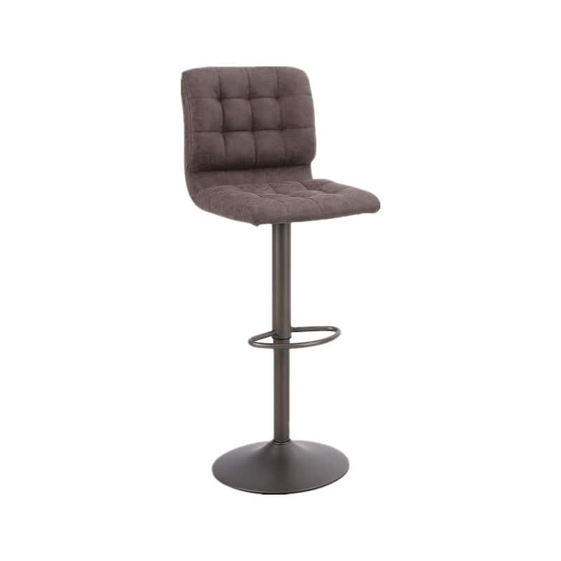 17 in. x 46 in. Brown and Golden Brown Low Back Metal Frame Swivel Counter Stool