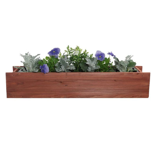 23.8 in. x 7 in. Brown Wood Window Box (4-Case)