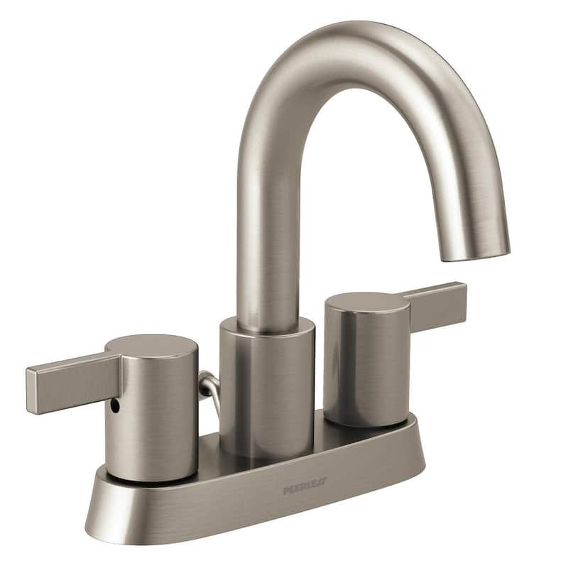 Precept 4 in. Centerset 2-Handle Bathroom Faucet in Brushed Nickel