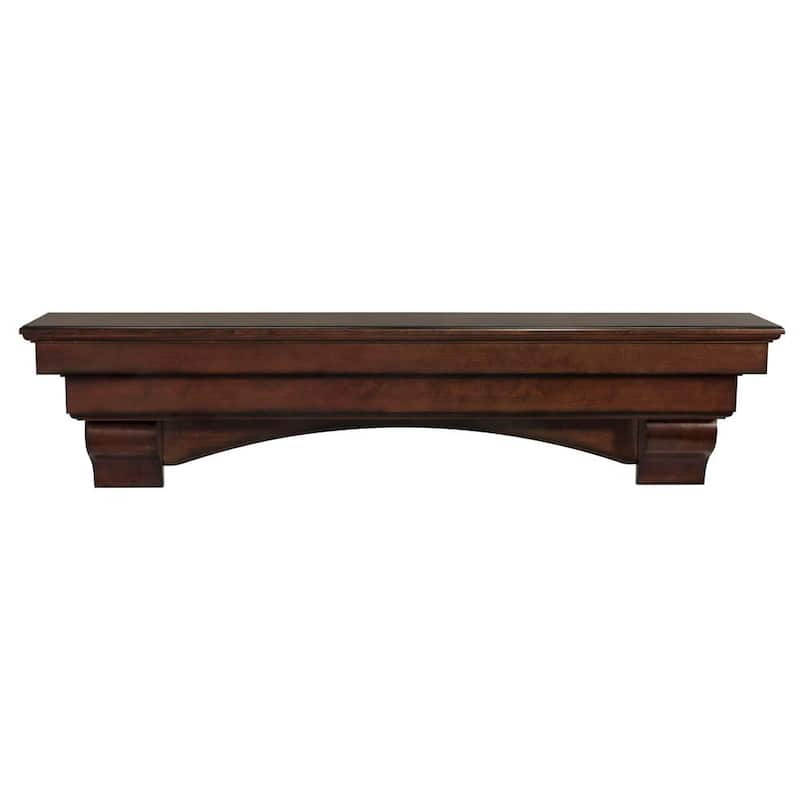 5 ft. Distressed Cherry Finish Cap-Shelf Mantel