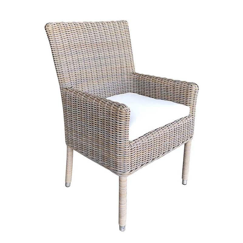 Outdoor Boca Kubu Grey Arm Dining Chair