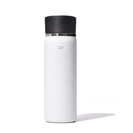 20 oz. White Stainless Steel Thermal Travel Mug with Simply Clean Lid