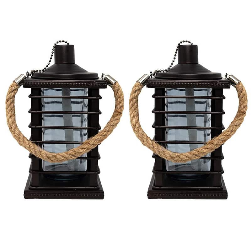 Gray Caged Tabletop Torch (2-Pack)