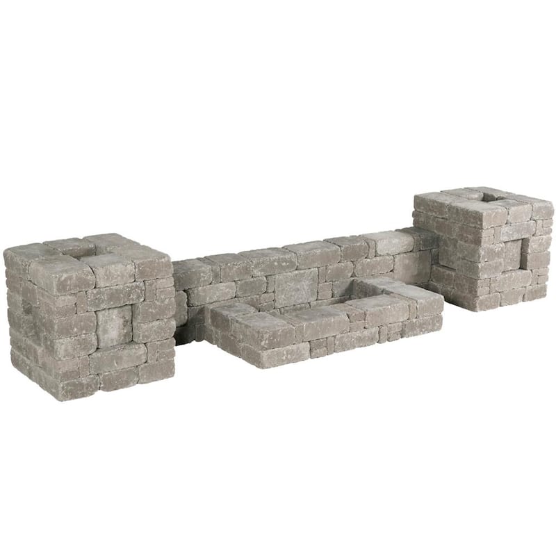 RumbleStone 112 in. x 21 in. x 24.5 in. Column/Wall Kit in Greystone