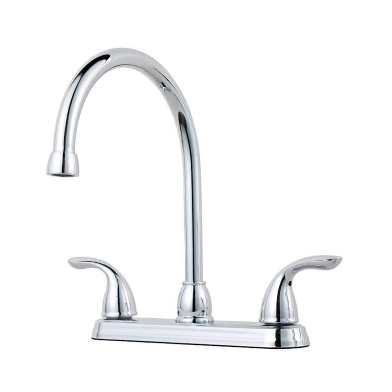 Pfirst Series 2-Handle High-Arc Standard Kitchen Faucet in Polished Chrome