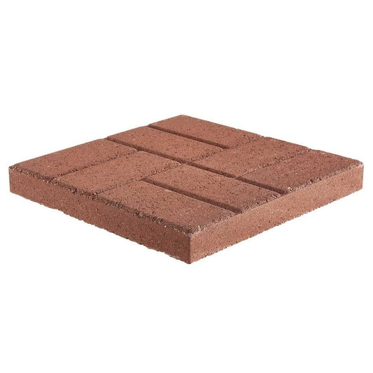 16 in. x 16 in. x 1.77 in. River Red Concrete Brickface Square Step Stone(84-Pieces/149 sq. ft./Pallet)