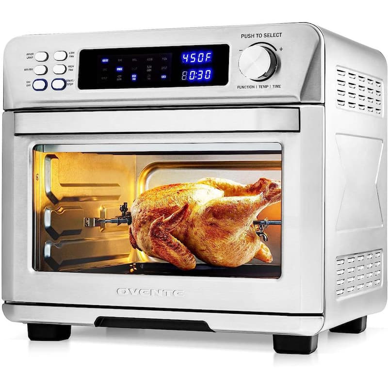 1700-Watt Stainless Steel Digital Countertop Multi-Function Air Fryer Rotisserie Convection Oven and Dehydrator