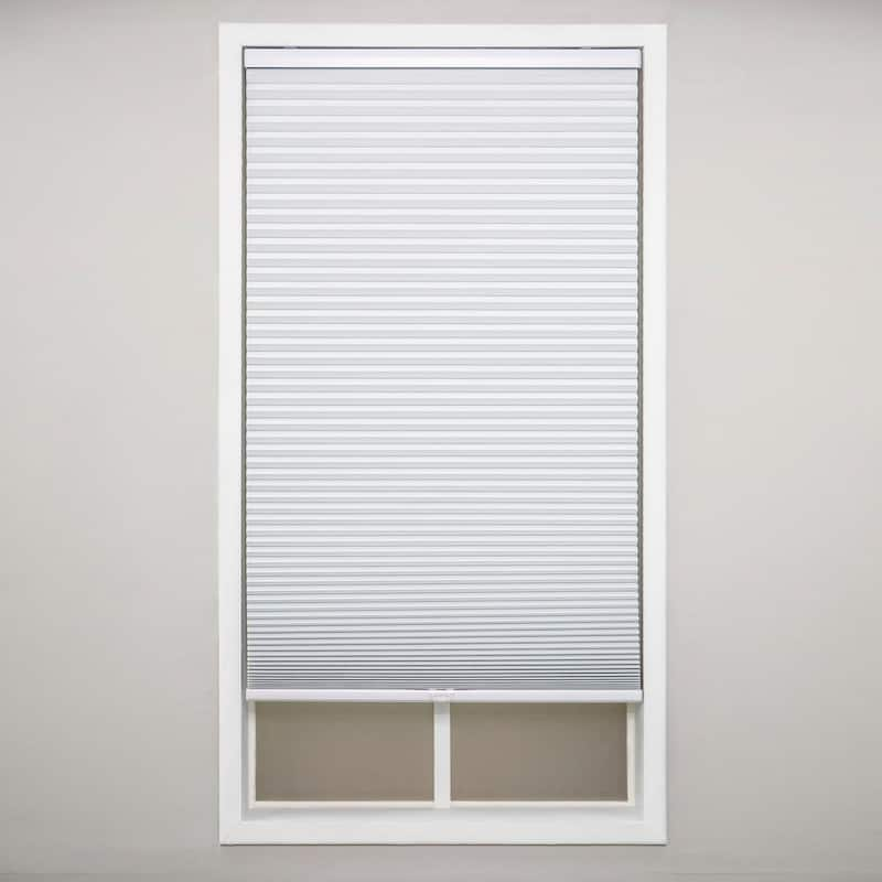 Cut-to-Width White Cordless Blackout Polyester 9/16 in. Cellular Shade 53 in. W x 84 in. L